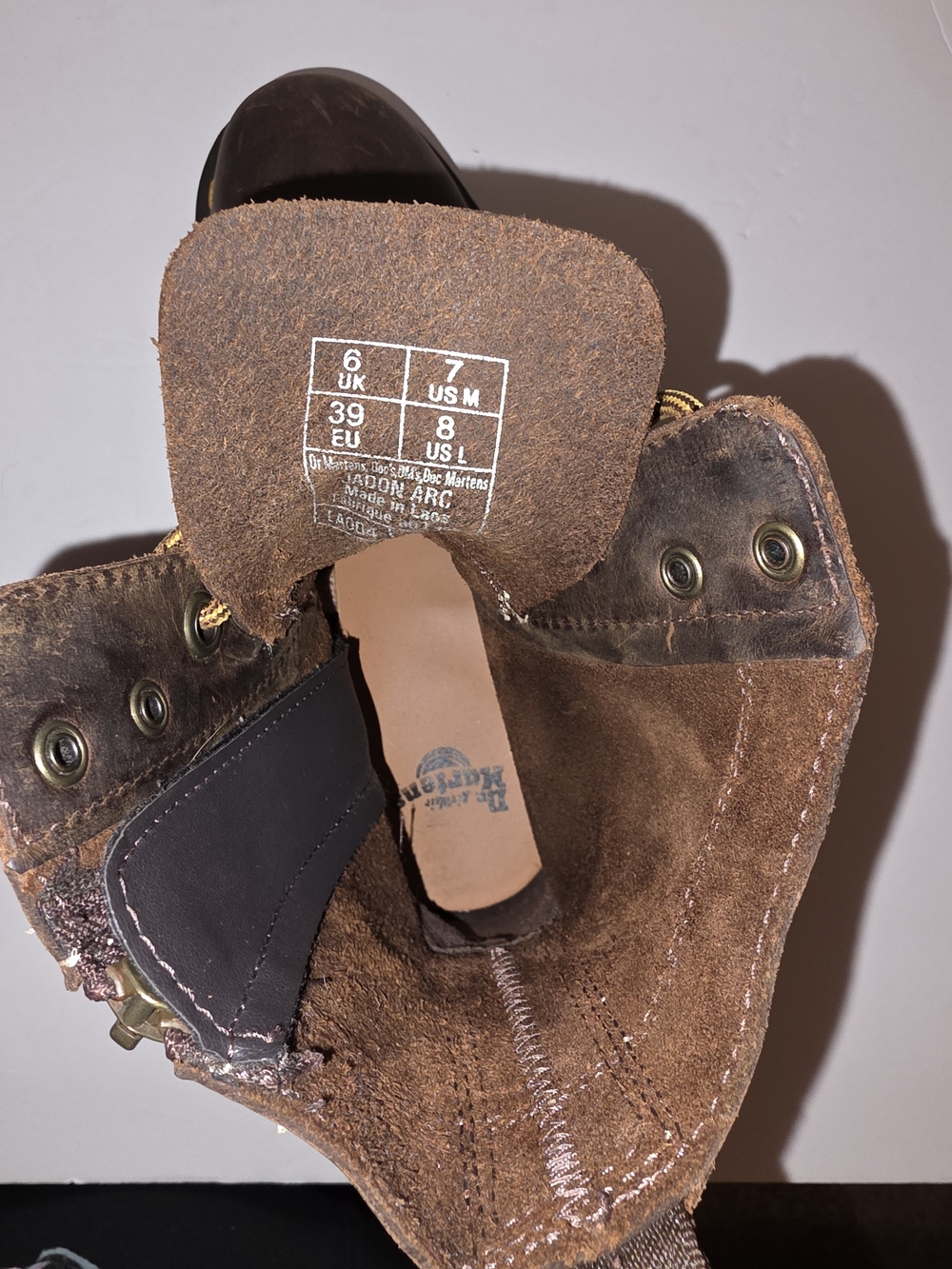 Dr. Martens Brown Leather Combat Boots - Picture 8 of 8